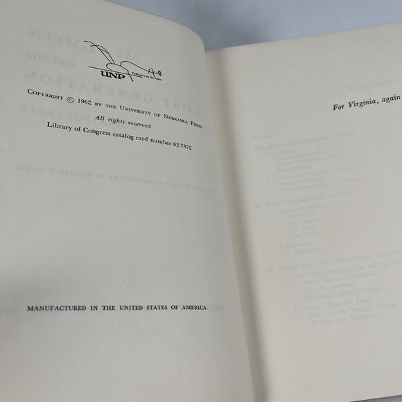 McAlmon and the Lost Generation: A Self Portrait Hardcover Book Joyce Hemingway - Picture 5 of 11